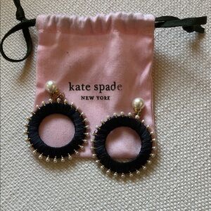 Kate Spade Black and White Hoop Earrings